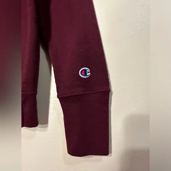 Champion Sweater comfy Women’s Vintage sweatshirt Size Small burgundy Maroon - Picture 4 of 7